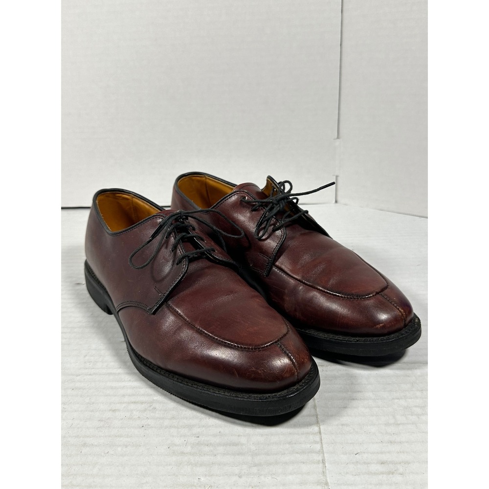 Allen Edmonds Kennett Mens 8.5 D Burgundy Leather Split Toe Derby Shoes‎ 9574